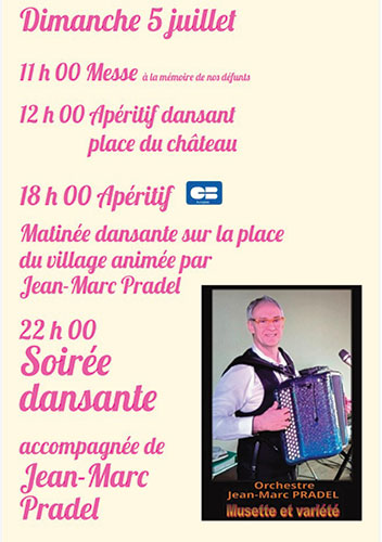 Programme du dimanche 5 juillet 2026