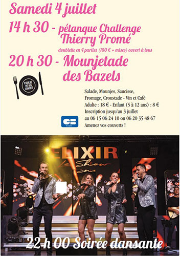 Programme du samedi 4 juillet 2026