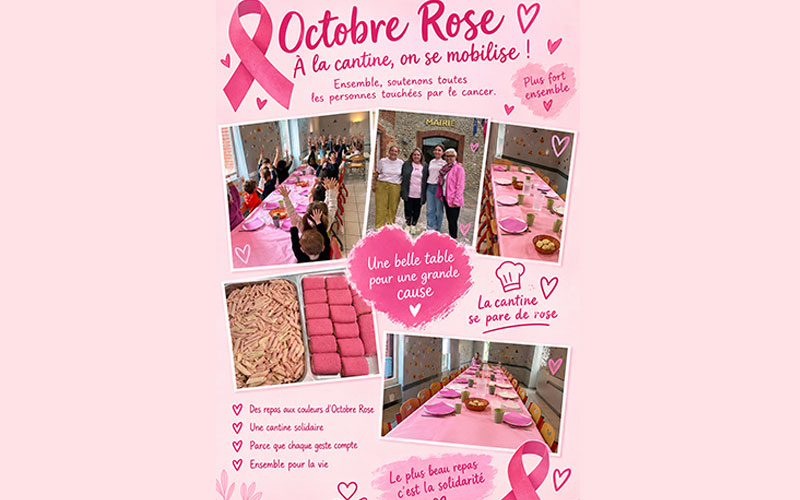 Octobre Rose, à la cantine on se mobilise