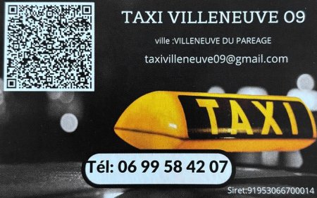 Carte de visite Taxi de Villeneuve 09