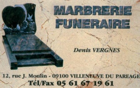 Carte de visite Marbrerie Funeraire